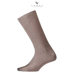 Luxury Men’s Dress Socks Customizable Logo Print Anti-Bacterial Breathable Wool Nylon Knit for Business & Sports Use