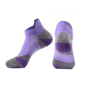 MQ 016 Heel Tab Athletic Low Cut Socks Terry Cushion Shock Absorbing Running Socks