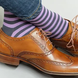 Make Your Own Design Breathable Custom Dress Socks Striped Dots Style Mens Combed Cotton Business Socks