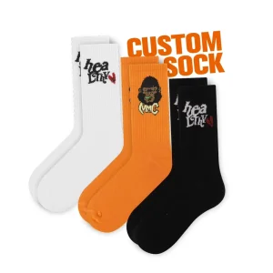 Make Your Own Logo Design Socks Custom Design Men Sock Custom Crew Cotton Socks