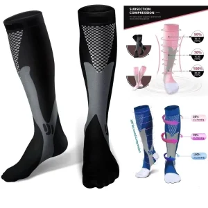 Manufacture Football Anti Fatigue Pain Compression Golf Relief 20-30 Black Compression Socks