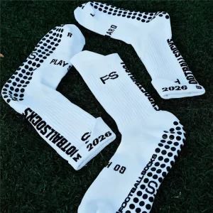 Manufacturer Custom Logo Compression Soccer Socks Breathable Non Slip Silicone Grip Crew Anti Slip Football Grip Socks