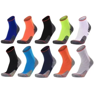 Manufacturer Customized High Coolmax Knitted Nylon Breathable Running Socks Anti Slip Moisture Wicking Crew Men Women Dot Youth