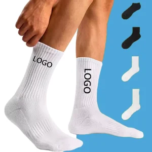 Manufacturer Design Breathable Casual Athletic Crew Ankle Quick Dry Knitted Letter Running Cotton Men Custom Logo Sport Socks
