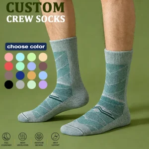 Manufacturer Design Silver Fiber Antibacterial Sports Socks Men Unisex Travel Crew Logo Socks Design Custom Socks