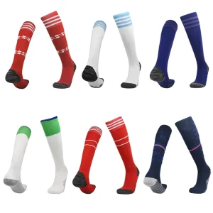 Manufacturer Long White Socks High Quality Soccer Grip Socks Long Football Team Socks
