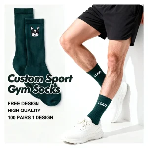 Manufacturer Supply Comfortable Athletic Socks Embroidered Running Sports Socks Custom