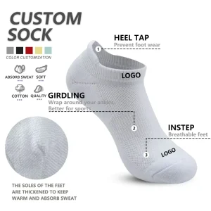 Manufacturers Custom Short Tube Sports Socks Soles Thickened Sweat Absorption Warm Socks Unisex