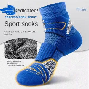 Marathon Professional Crew Running Socks Men’s Winter Standard Towel Bottom Sports Basketball Anti Bacterial Body Logo