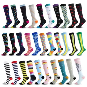 Medias De Compression High Knee Compression Outside 20-30mmlg Knee Compression Sports Socks Veins