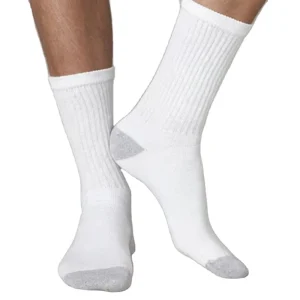 Men 12 Pack Thick Winter Ribbed Crew Athletic White Cushion Socks