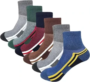 Men Ankle Socks Athletic Running Hiking Cushion Performance Ventilation Sports Cotton Socks