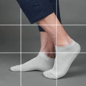 Men Business Casual Mesh Low Cut Short Socks Soft Bamboo Fiber Socks
