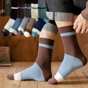 Men Cotton Casual Crew Socks Autumn Winter Warm Socks