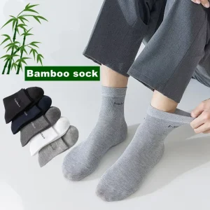 Men Cotton Soft Bamboo Socks Luxury Business Dress Socks Men Crew Bamboo Fiber Viscose Socks
