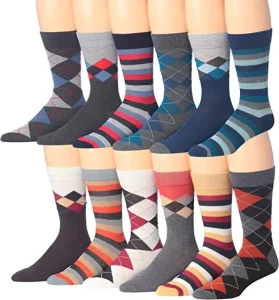 Men Cotton Stripes Classic Business Dress Causal Crew Funny Socks