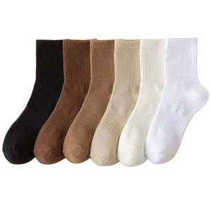 Men Crew Socks Dark Brown Custom Brown Socks for Men
