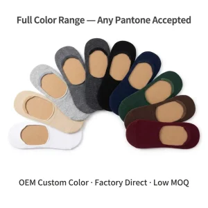 Men Invisible No Show Cotton Socks Low Cut Breathable Non Slip Liner Boat Socks for Loafers Casual Dress Shoes