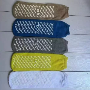Men Medical Airplane Grippy Socks Non Slip Breathable Cotton Tube Aircraft Socks