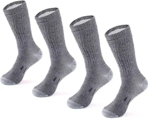 Men Merino Wool Socks Hiking Crew Cushion Winter Boot Thermal 70% Thick Warm Outdoor Sports Moisture Wicking