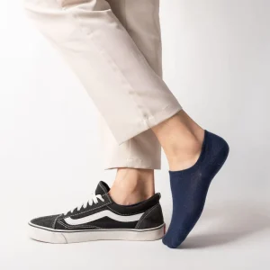 Men No Show Socks Low Cut Casual Invisible Navy Blue Socks