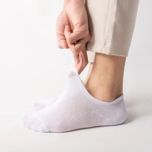 Men No Show Socks Low Cut Casual Invisible White Socks