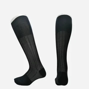 Men Over the Calf Formal Business Dress Socks Summer Transparent Nylon Silk Thin Long Socks for Men