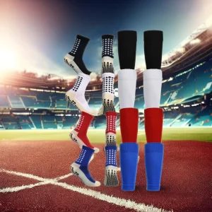Men Small Size Anti Slip Grip Socks for Women Small Non Slip Soccer Football Sports Sleeves With Logo Pattern Tube Style