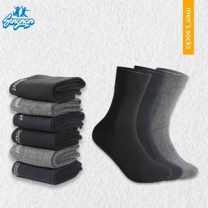 Men Socks Cotton Custom Business Socks Pure Color Breathable Skin Friendly Socks