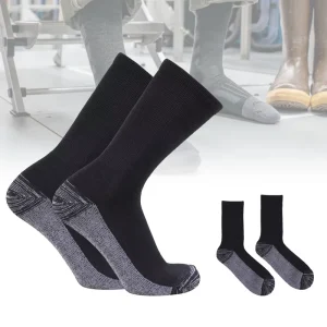 Men Thick Cushioned Work Boot Socks Custom Logo Men’s Athletic Crew Heavy Duty Work Socks