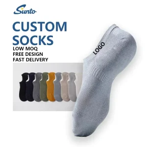 Men Women Custom Logo Cotton Crew Sport Socks OEM Breathable Anti Odor Running Cycling Hiking Athletic Socks