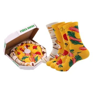 Men Women Pizza Funny Dress Socks Cotton Fashion Tube Crew Sock