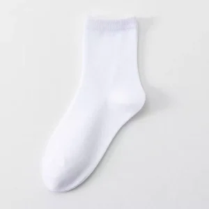 Men Women Trendy Mid Colorful Striped Yoga Socks with Crew High Knitted Geometric Design Breathable Dress for Autumn Season
