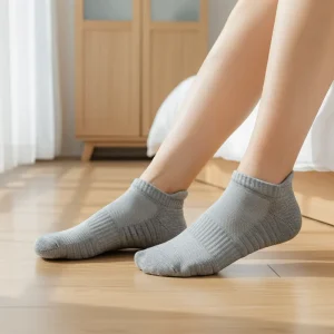 Men Women Youth Anti Slip Anti Bacterial Breathable Cotton Digital Printing Custom Logo Knitted Ankle Running Socks