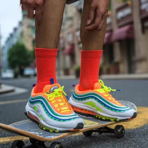 Men Youth Spring Mid calf Colorful Terry Bottom Massage Summer Casual Sports Fashion Socks Antibacterial