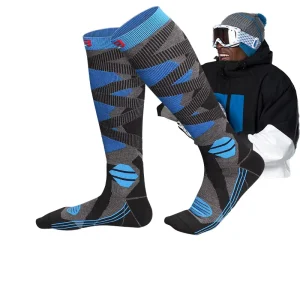 Men and Women’s Compression Winter Ski Socks Knee Length Thickened Thermal Knitted Stockings for Outdoor Sports and Hiking