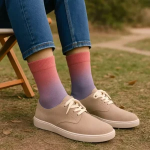 Men’s 100% Cotton Knitted Crew Basketball Sport Socks Anti Slip Sweat Grip Standard Thickness Adult Winter