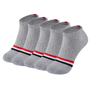 Men’s Ankle Athletic Socks Quick Dry Breathable Eco-Friendly Anti-Bacterial Anti-Slip Soft Sports Daily Wear Autumn Geometric