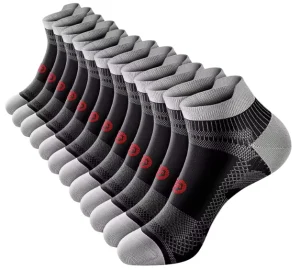 Men’s Ankle Compression Socks 100% Cotton Knitted Eco-Friendly Jacquard Technology Quick Dry Anti-Bacterial Sports