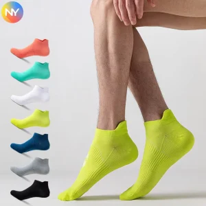 Men’s Antibacterial Deodorant Ankle Socks With Heel Tab Design Sweat Absorbent Breathable Anti Pilling Casual Daily Socks