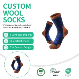 Men’s Athletic No Show Socks Custom Color Size Knitted Crew Style for Youth Winter Season Bottom Logo Position
