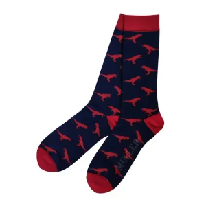 Men’s Bamboo Casual Crew Socks Spring Season Breathable Seamless Comfort Socks with Animal Dinosaur Designs on Body