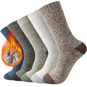 Men’s Bamboo Crew Anti Slip Anti Bacterial Breathable Casual Work Socks Seamless Toe for All Day Comfort