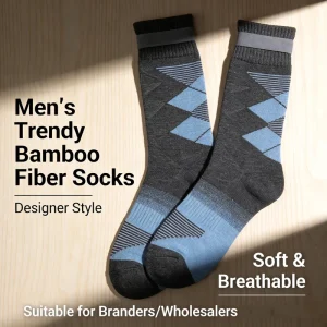 Men’s Bamboo Dress Socks Moisture Wicking Bamboo Crew Socks Breathable Antibacterial Bamboo Socks Bulk