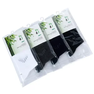 Men’s Bamboo Fiber Socks Breathable Casual Business Boat Socks Mid-Tube Character Pattern Autumn Season