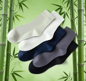 Men’s Bamboo Fiber Thin Solid Color Ankle Socks Custom Design Business Crew Summer Breathable Antibacterial