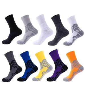 Men’s Basketball Mid Tube Elite Socks Colorful Trendy Sports Socks Anti Slip Feature Crew High Summer Body