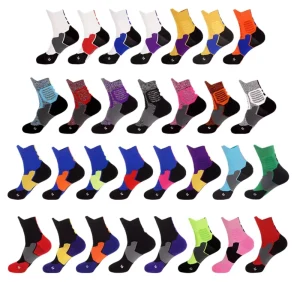 Men’s Basketball Socks Comfortable Running Socks Extra Thick Terry Cushion Sports Socks for Hiking