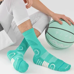 Men’s Basketball Socks with Ankle Support Protective Cushioned Non Slip Sole and Arch Support for Game and Training