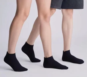 Men’s Black Ankle Socks Anti Slip Breathable Eco Friendly Sweat Absorbent Casual for Spring Summer Comfortable Daily Wear
